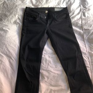 Practically new rag & bone black skinny jeans!!